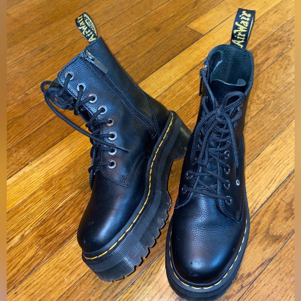 JADON PISA LEATHER PLATFORM BOOTS